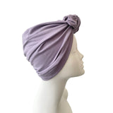 Dusky Lilac Front Knot Hair Turban