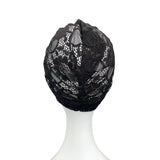 Black Lace Front Knot Summer Turban 