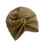 Moss Green Pre Tied and Lined Turban Hat