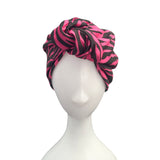 Soft Front Knot Zebra Hair Turban Hat