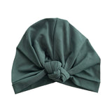 Bottle Green Knotted Turban Hat