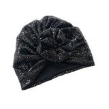 Elegant Stylish Black Sequin Turban Hat