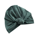 Bottle Green Knotted Turban Hat