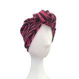 Soft Front Knot Zebra Hair Turban Hat