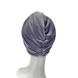 Dusky Lilac Stretch Velvet Turban Twist