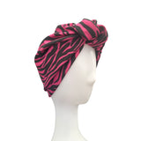 Soft Front Knot Zebra Hair Turban Hat