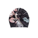 Black Floral Soft Ready Wear Turban