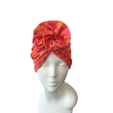 Ready Made Animal Print Rosette Turban Hat