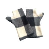 Super soft chunky checkered fleece gloves 