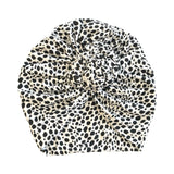 White Spotted Chain Knot Turban Hat