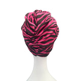 Soft Front Knot Zebra Hair Turban Hat