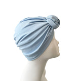 Light Blue Turban Hat for Women