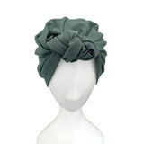 Bottle Green Knotted Turban Hat