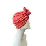 Ready Made Animal Print Rosette Turban Hat