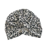 Floral Lace Print Knotted Turban Head Wrap