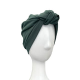 Bottle Green Knotted Turban Hat