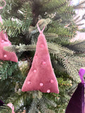 Pinkmas Velvet Christmas Tree Home Decor Set of 6