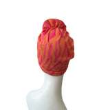 Ready Made Animal Print Rosette Turban Hat