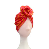 Ready Made Animal Print Rosette Turban Hat