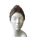 Taupe Brown Hair Loss Head Covering