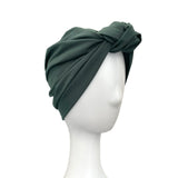 Bottle Green Knotted Turban Hat