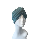 Petrol Blue Turban Head Wrap Hat