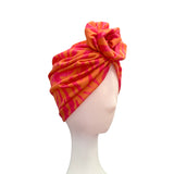 Ready Made Animal Print Rosette Turban Hat