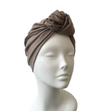 Taupe Brown Hair Loss Head Covering