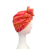 Ready Made Animal Print Rosette Turban Hat