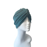 Petrol Blue Turban Head Wrap Hat