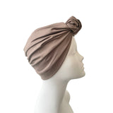 Taupe Brown Hair Loss Head Covering