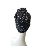 Statement Knot Black Droplet Print Turban