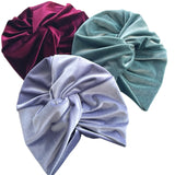 Dusky Lilac Stretch Velvet Turban Twist