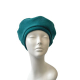 Teal Blue Vintage Style Beret Hat