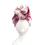 Wine and Pink Tie Dye Prettied Turban