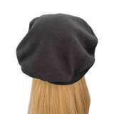 Black Fashion Fleece Beret Hat for Women