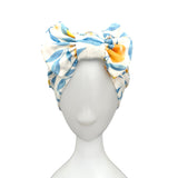 White Lemon Bow Turban Head Wrap 