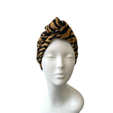 Rust Tiger Print Fashion Headwrap