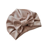 Pale Pink and Silver Bow Hair Turban