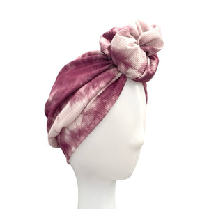 Wine and Pink Tie Dye Prettied Turban