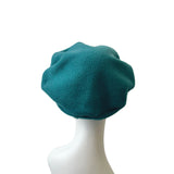 Teal Blue Vintage Style Beret Hat