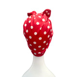 Vintage Inspired Red Polka Dot Spot Jersey Turban