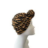 Rust Tiger Print Fashion Headwrap