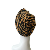 Rust Tiger Print Fashion Headwrap