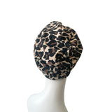 Brown Leopard Print Twisted Turban Hat