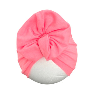 Neon Pink Baby Infant Toddler Rosette Turban