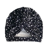 Black and White Elegant Droplet Retro Turban Head Wrap