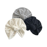 White Soft Jersey Lined Turban Hat