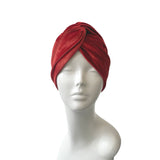 Rust Velvet Vintage Style Twisted Hair Turban