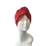 Rust Velvet Vintage Style Twisted Hair Turban